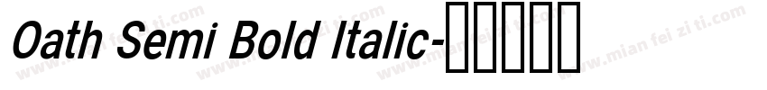Oath Semi Bold Italic字体转换
